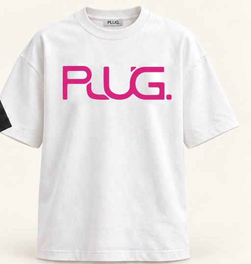 White / Pink Logo